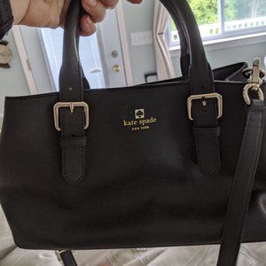 Kate Spade classic purse, black with strap